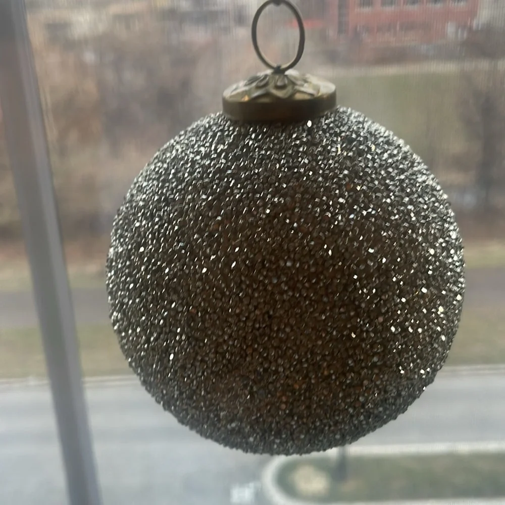 RH Christmas Ball Silver Ornament